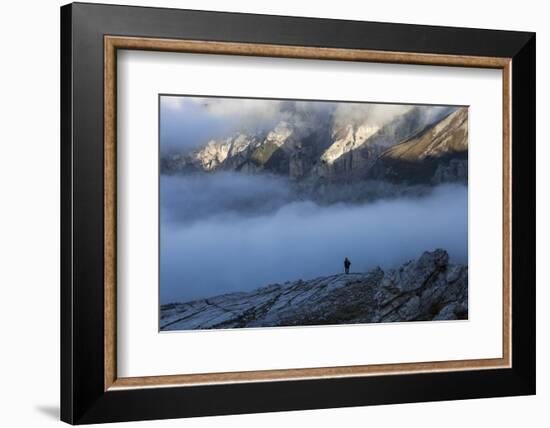 Europe, Italy, South Tyrol, the Dolomites, Hiker, Hunter-Gerhard Wild-Framed Photographic Print