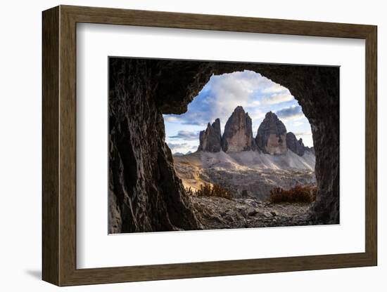 Europe, Italy, South Tyrol, the Dolomites, Tre Cime Di Lavaredo, View from War Tunnel-Gerhard Wild-Framed Photographic Print
