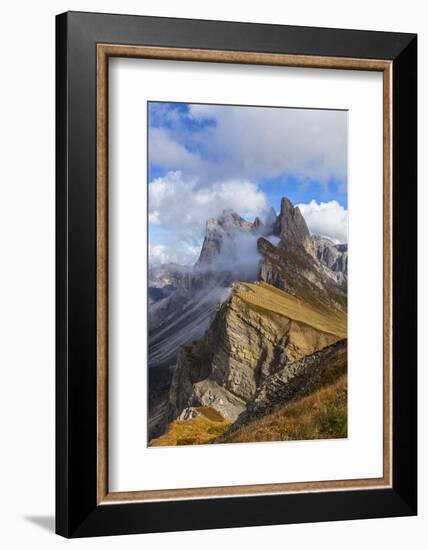 Europe, Italy, the Dolomites, South Tyrol, Seceda, Geisler Group-Gerhard Wild-Framed Photographic Print