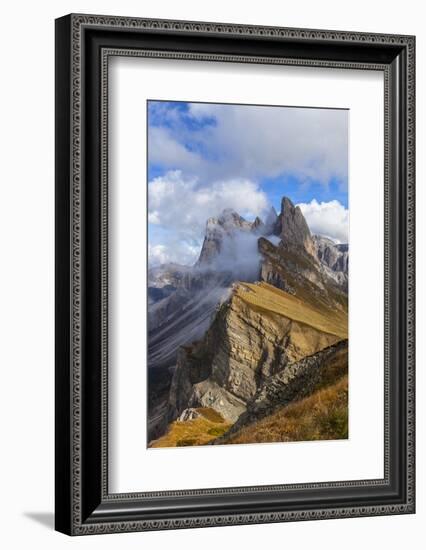 Europe, Italy, the Dolomites, South Tyrol, Seceda, Geisler Group-Gerhard Wild-Framed Photographic Print