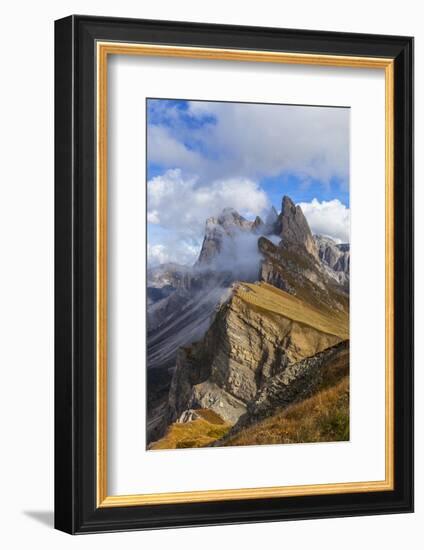 Europe, Italy, the Dolomites, South Tyrol, Seceda, Geisler Group-Gerhard Wild-Framed Photographic Print