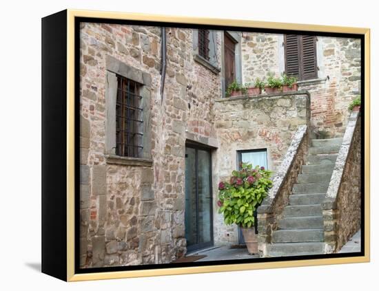 Europe, Italy, Tuscany. the Town of Volpaia-Julie Eggers-Framed Premier Image Canvas