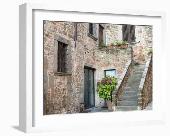 Europe, Italy, Tuscany. the Town of Volpaia-Julie Eggers-Framed Photographic Print