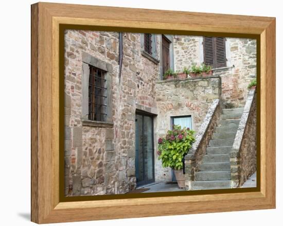 Europe, Italy, Tuscany. the Town of Volpaia-Julie Eggers-Framed Premier Image Canvas