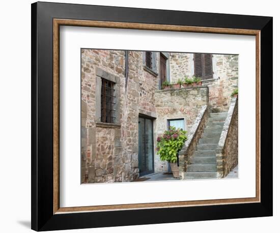 Europe, Italy, Tuscany. the Town of Volpaia-Julie Eggers-Framed Photographic Print