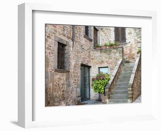 Europe, Italy, Tuscany. the Town of Volpaia-Julie Eggers-Framed Photographic Print