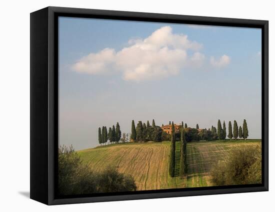 Europe, Italy, Tuscany. Tuscan Villa Near the Town of Pienza-Julie Eggers-Framed Premier Image Canvas