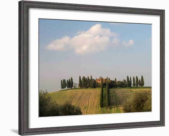 Europe, Italy, Tuscany. Tuscan Villa Near the Town of Pienza-Julie Eggers-Framed Photographic Print