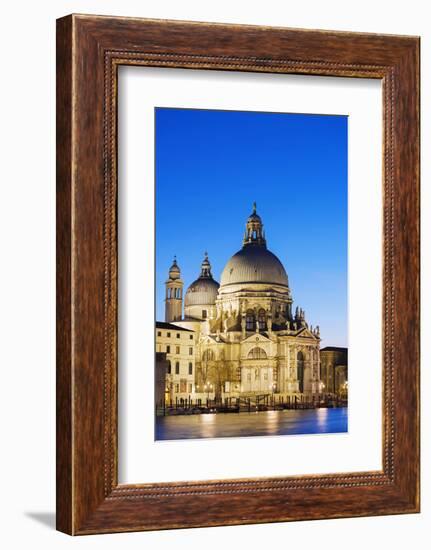 Europe, Italy, Veneto, Venice, Basilica Di Santa Maria Della Salute on the Grande Canal-Christian Kober-Framed Photographic Print