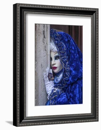 Europe, Italy, Venice. Close-Up of Woman in Carnival Costume-Jaynes Gallery-Framed Photographic Print