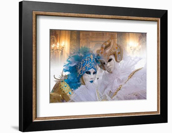 Europe, Italy, Venice. Composite of Couple in Carnival Costumes-Jaynes Gallery-Framed Photographic Print