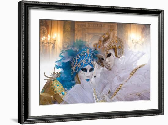 Europe, Italy, Venice. Composite of Couple in Carnival Costumes-Jaynes Gallery-Framed Photographic Print