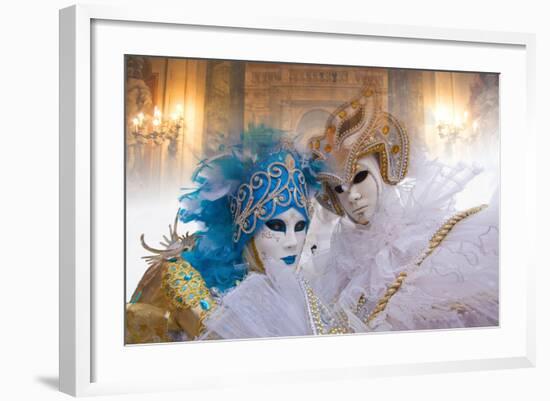 Europe, Italy, Venice. Composite of Couple in Carnival Costumes-Jaynes Gallery-Framed Photographic Print