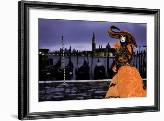 Europe, Italy, Venice. Composite of Woman in Carnival Costume-Jaynes Gallery-Framed Photographic Print