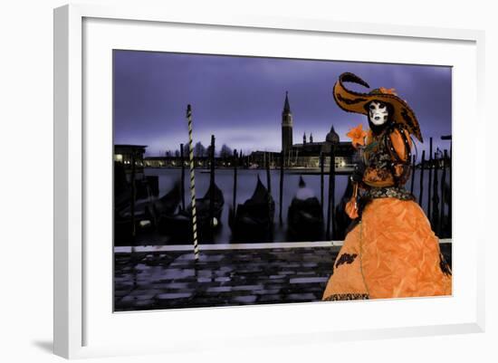 Europe, Italy, Venice. Composite of Woman in Carnival Costume-Jaynes Gallery-Framed Photographic Print