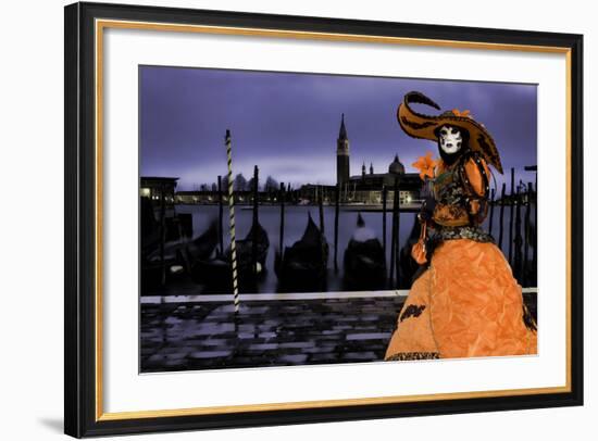 Europe, Italy, Venice. Composite of Woman in Carnival Costume-Jaynes Gallery-Framed Photographic Print