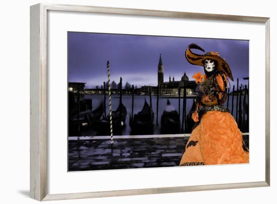 Europe, Italy, Venice. Composite of Woman in Carnival Costume-Jaynes Gallery-Framed Photographic Print