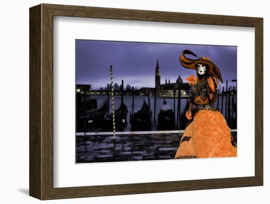 Europe, Italy, Venice. Composite of Woman in Carnival Costume-Jaynes Gallery-Framed Photographic Print