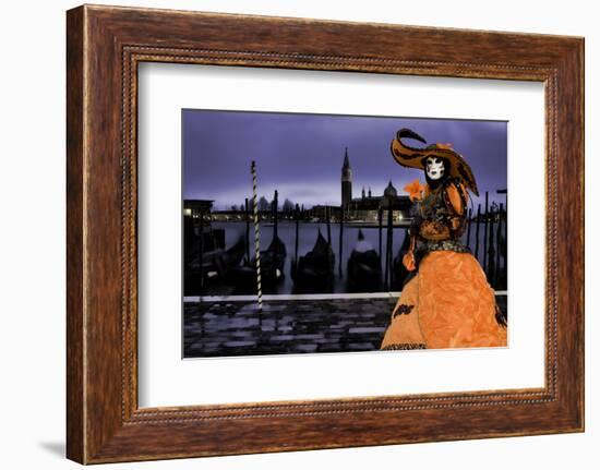 Europe, Italy, Venice. Composite of Woman in Carnival Costume-Jaynes Gallery-Framed Photographic Print