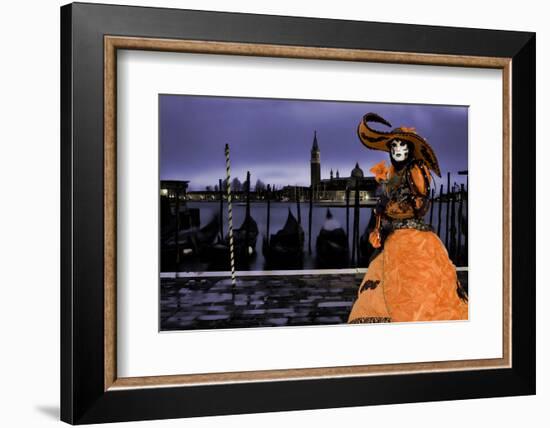 Europe, Italy, Venice. Composite of Woman in Carnival Costume-Jaynes Gallery-Framed Photographic Print