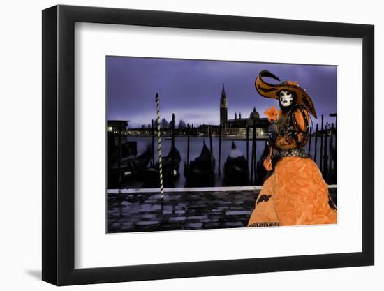 Europe, Italy, Venice. Composite of Woman in Carnival Costume-Jaynes Gallery-Framed Photographic Print