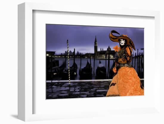 Europe, Italy, Venice. Composite of Woman in Carnival Costume-Jaynes Gallery-Framed Photographic Print