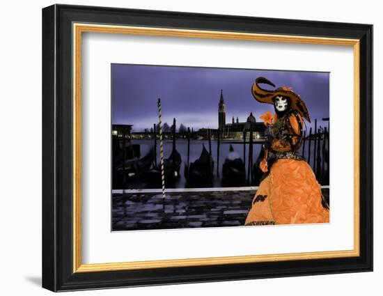 Europe, Italy, Venice. Composite of Woman in Carnival Costume-Jaynes Gallery-Framed Photographic Print