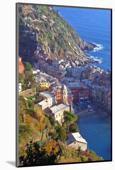 Europe, Italy, Vernazza. Cinque Terre Town of Vernazza, Italy-Kymri Wilt-Mounted Photographic Print