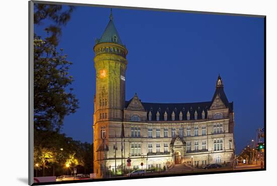 Europe, Luxembourg, Luxembourg City, Place De Metz, Bank Museum, Evening-Chris Seba-Mounted Photographic Print