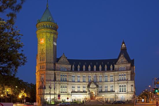 Europe, Luxembourg, Luxembourg City, Place De Metz, Bank Museum, Evening'  Photographic Print - Chris Seba | Art.com