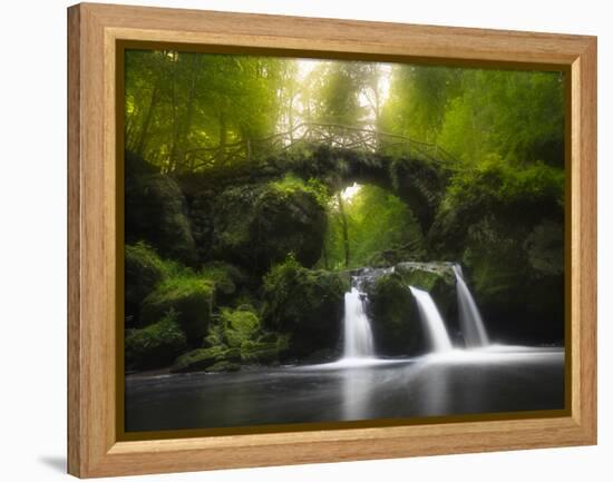 Europe, Luxembourg, Mullerthal - Schiessentümpel Waterfall-Aliaume Chapelle-Framed Premier Image Canvas