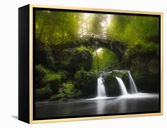 Europe, Luxembourg, Mullerthal - Schiessentümpel Waterfall-Aliaume Chapelle-Framed Premier Image Canvas