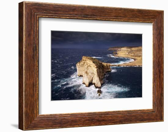 Europe, Maltese Islands, Gozo. Dramatic Scenery in Dwejra.-Ken Scicluna-Framed Photographic Print