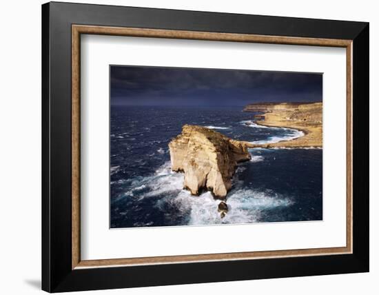 Europe, Maltese Islands, Gozo. Dramatic Scenery in Dwejra.-Ken Scicluna-Framed Photographic Print