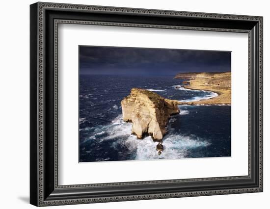 Europe, Maltese Islands, Gozo. Dramatic Scenery in Dwejra.-Ken Scicluna-Framed Photographic Print