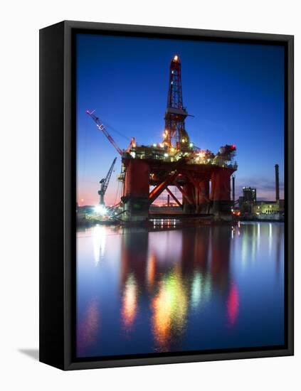 Europe, Maltese Islands, Malta. an Oil Rig at the Ship Repairing Site.-Ken Scicluna-Framed Premier Image Canvas