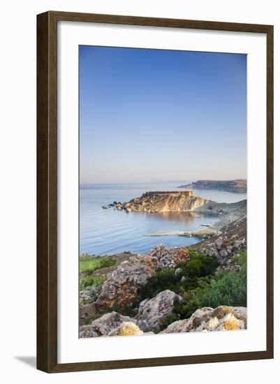 Europe, Maltese Islands, Malta. Dramatic Scenery of the Northern Cliffs.-Ken Scicluna-Framed Photographic Print