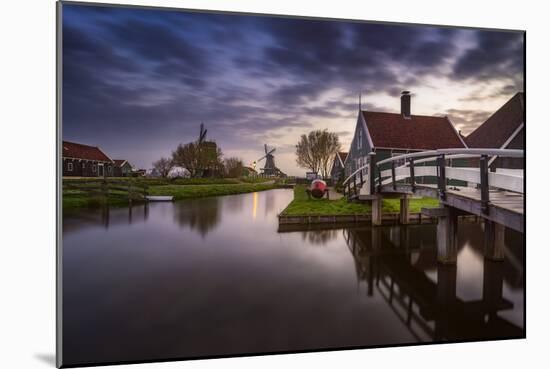 Europe, Netherlands, Zaanse Schans - Sunrise At The Typical Dutch Village Of Zaanse Schans-Aliaume Chapelle-Mounted Photographic Print