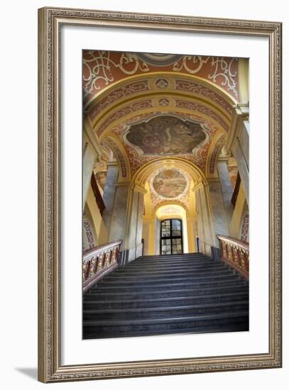 Europe, Poland, Wroclaw. Stairway at University of Wroclaw-Jaynes Gallery-Framed Photographic Print