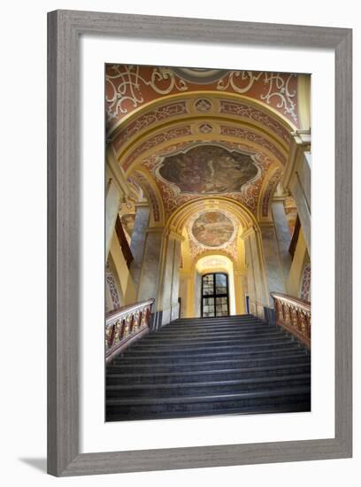 Europe, Poland, Wroclaw. Stairway at University of Wroclaw-Jaynes Gallery-Framed Photographic Print