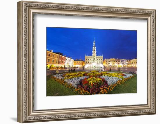 Europe, Poland, Zamosc, Rynek Wielki, Old Town Square, Town Hall, Unesco-Christian Kober-Framed Photographic Print