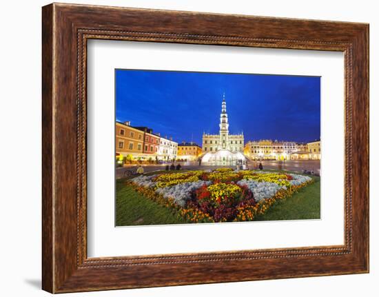 Europe, Poland, Zamosc, Rynek Wielki, Old Town Square, Town Hall, Unesco-Christian Kober-Framed Photographic Print