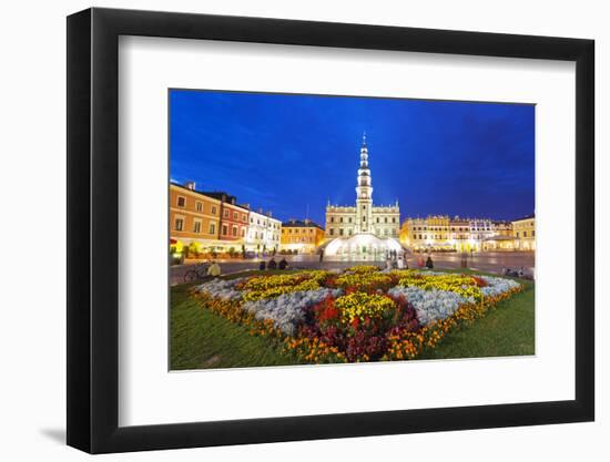 Europe, Poland, Zamosc, Rynek Wielki, Old Town Square, Town Hall, Unesco-Christian Kober-Framed Photographic Print