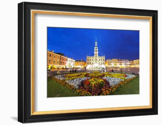 Europe, Poland, Zamosc, Rynek Wielki, Old Town Square, Town Hall, Unesco-Christian Kober-Framed Photographic Print