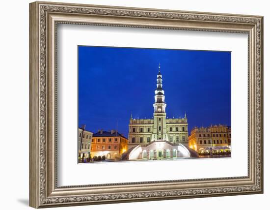 Europe, Poland, Zamosc, Rynek Wielki, Old Town Square, Town Hall, Unesco-Christian Kober-Framed Photographic Print