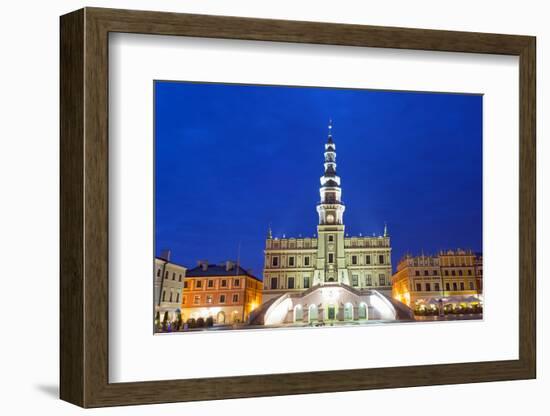 Europe, Poland, Zamosc, Rynek Wielki, Old Town Square, Town Hall, Unesco-Christian Kober-Framed Photographic Print