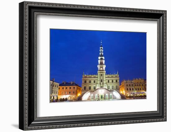 Europe, Poland, Zamosc, Rynek Wielki, Old Town Square, Town Hall, Unesco-Christian Kober-Framed Photographic Print