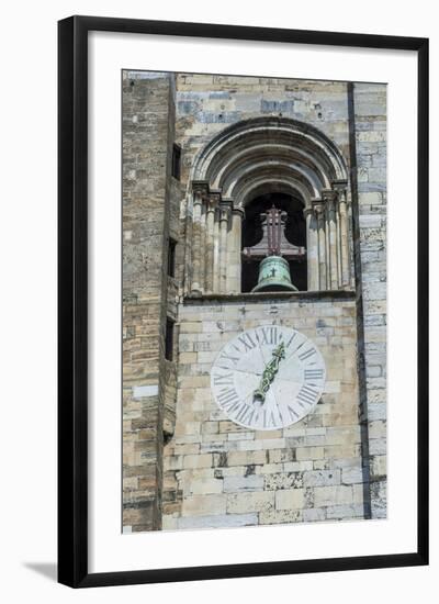 Europe, Portugal, Lisbon, Clock and Bell Tower of Lisbon Cathedral-Lisa S. Engelbrecht-Framed Photographic Print