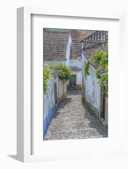 Europe, Portugal, Obidos, Cobblestone Steps-Lisa S^ Engelbrecht-Framed Premium Photographic Print