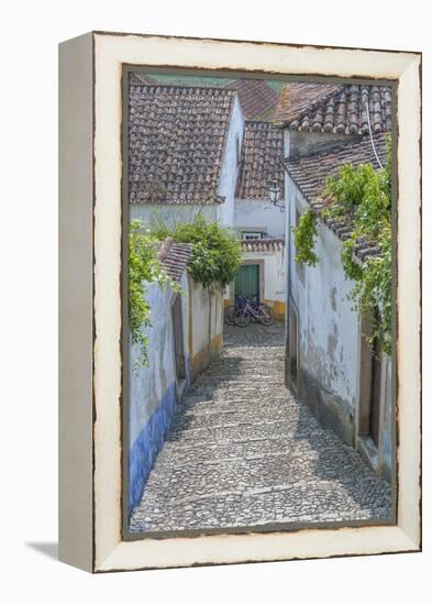 Europe, Portugal, Obidos, Cobblestone Steps-Lisa S^ Engelbrecht-Framed Premier Image Canvas